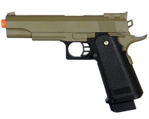 Full Metal Body Airsoft Spring Pistol Hi-Capa 1911 OD Green 300 FPS-img-0