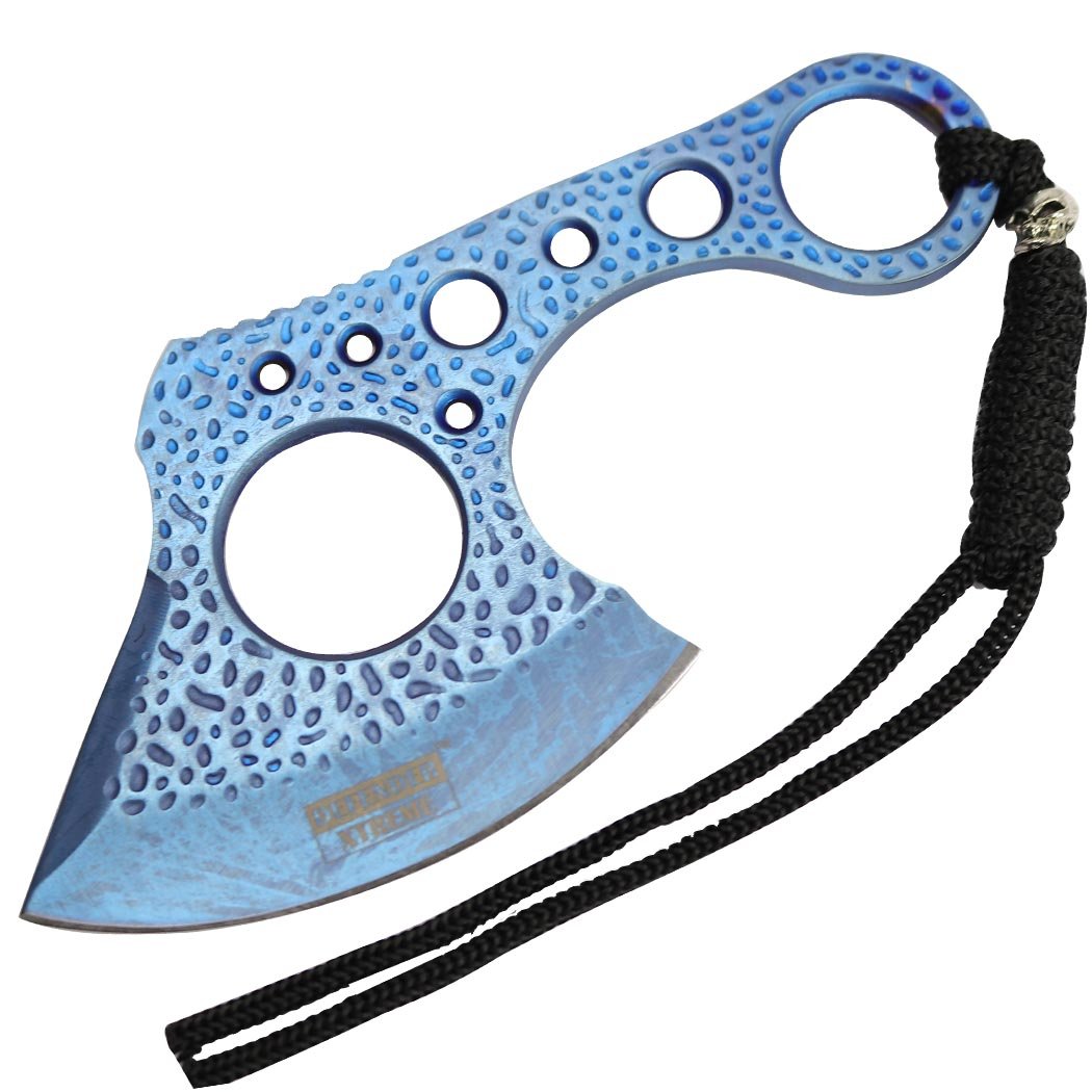 7" Blue Ti Color Throwing Hunting Tactical Axe  13333-img-0