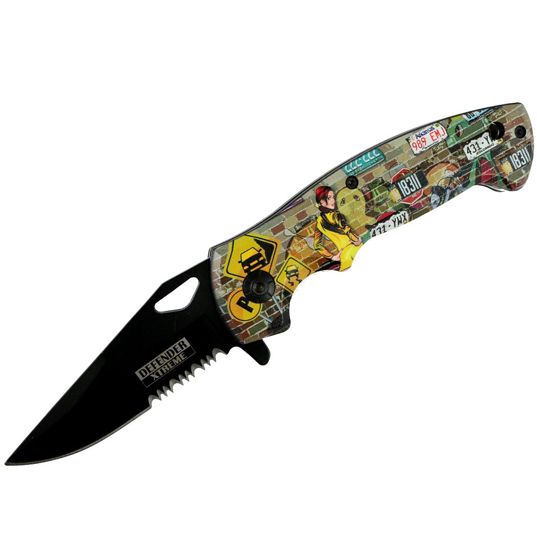7.5" Streets Lady Rider Tactical Spring Assisted Folding Knife-img-0