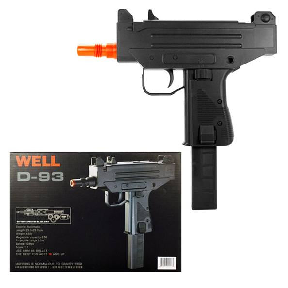 Well D93 Airsoft Uzi Style Auto Electric Pistol-img-0