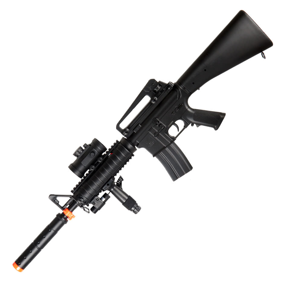 Double Eagle M16 M83B2 FPS-200 Electric Airsoft Assault RIS AEG Rifle-img-0