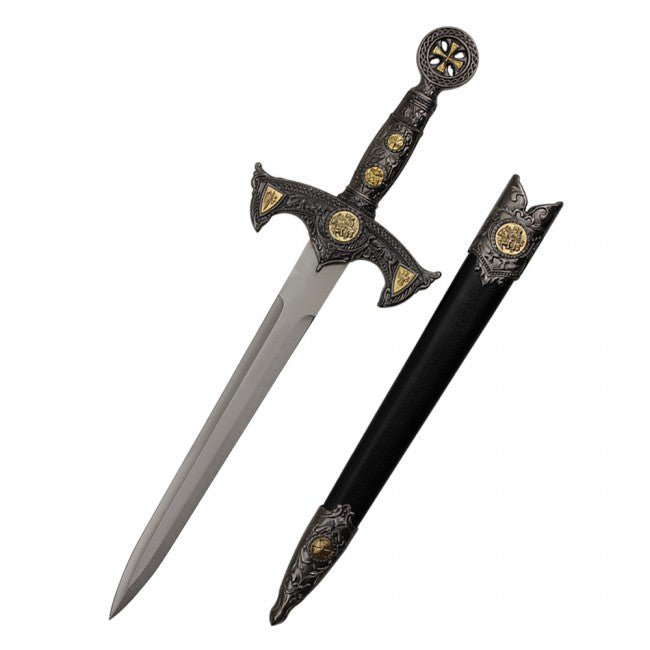 Knights Templar Dagger Short Sword With Scabbard-img-0