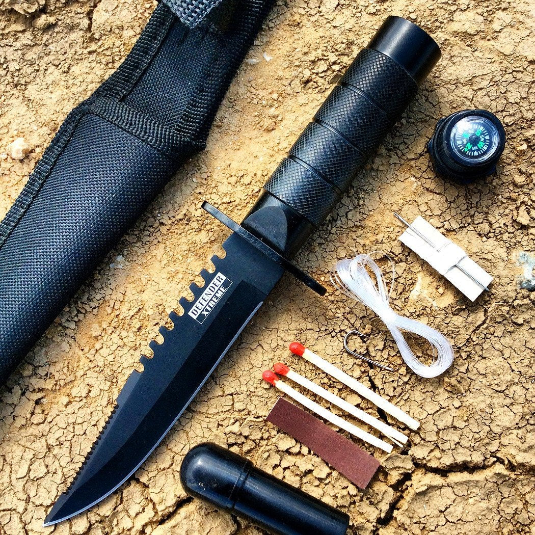 8" Heavy Duty Mini Survival Knife with Sheath-img-0