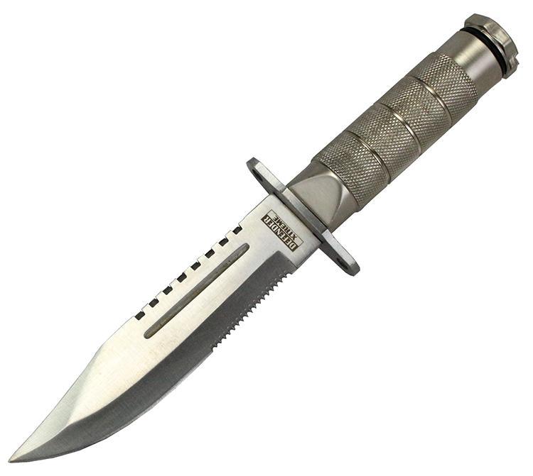 8.5" Heavy Duty Silver Mini Survival Knife Sheath 9089-img-0