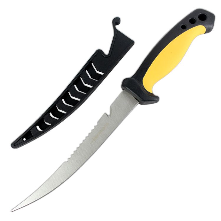 11.5 Comfort Yellow Grip Fish Fillet Knife Serrated Edge Blade 9764 -  Pocket Knives at  : 1032022704
