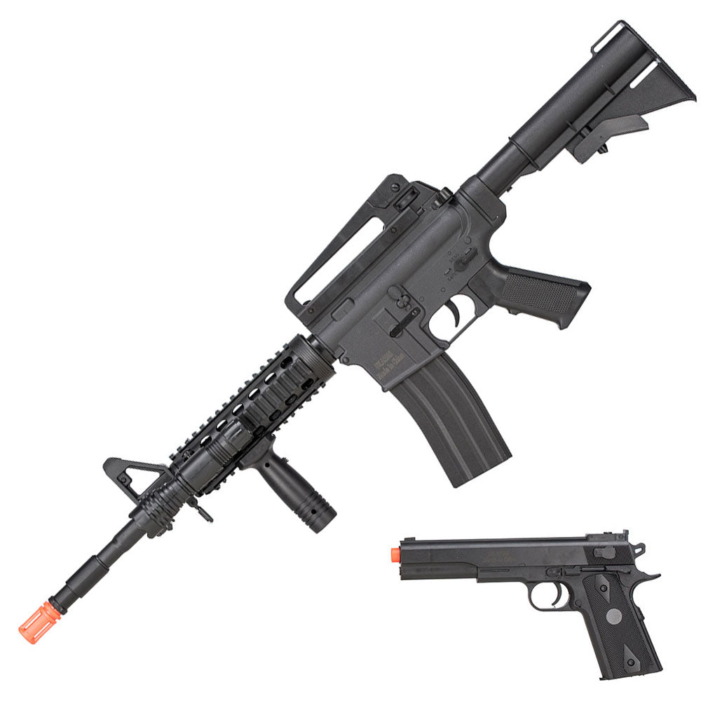 M9902 M4 Spring AIrsoft Rifle & M1911 Pistol Combo-img-0