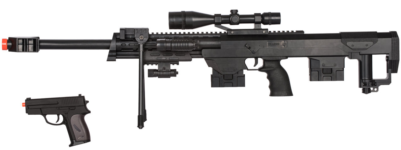 50 Cal Sniper Spring Airsoft RiflePistol Combo Gun Set FPS 260-img-0