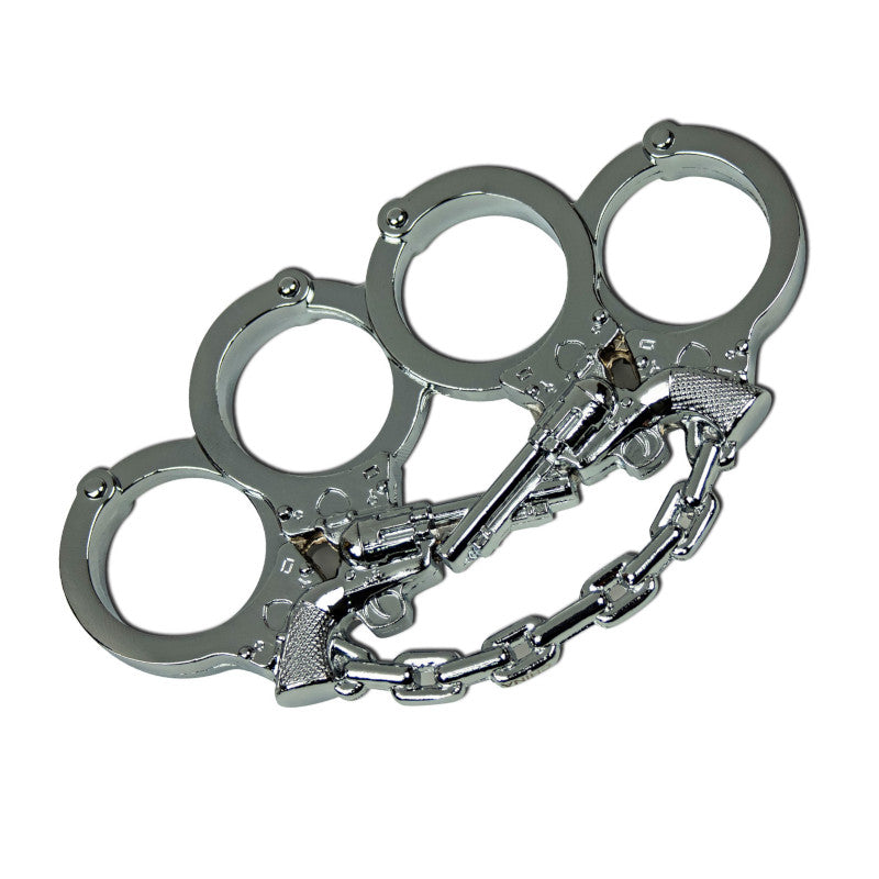Silver Revolver Design Knuckle Duster-img-0