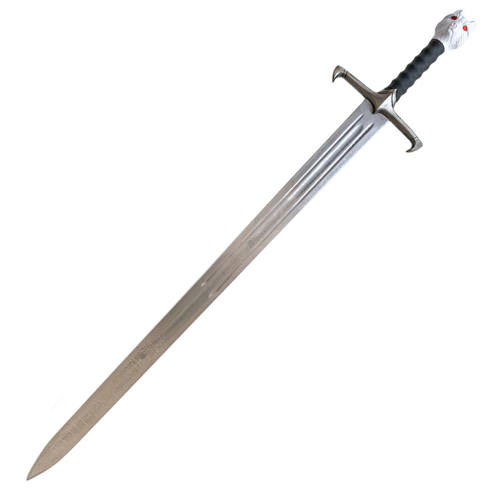 Fantasy White Wolf Sword With Wall Display Plaque-img-0