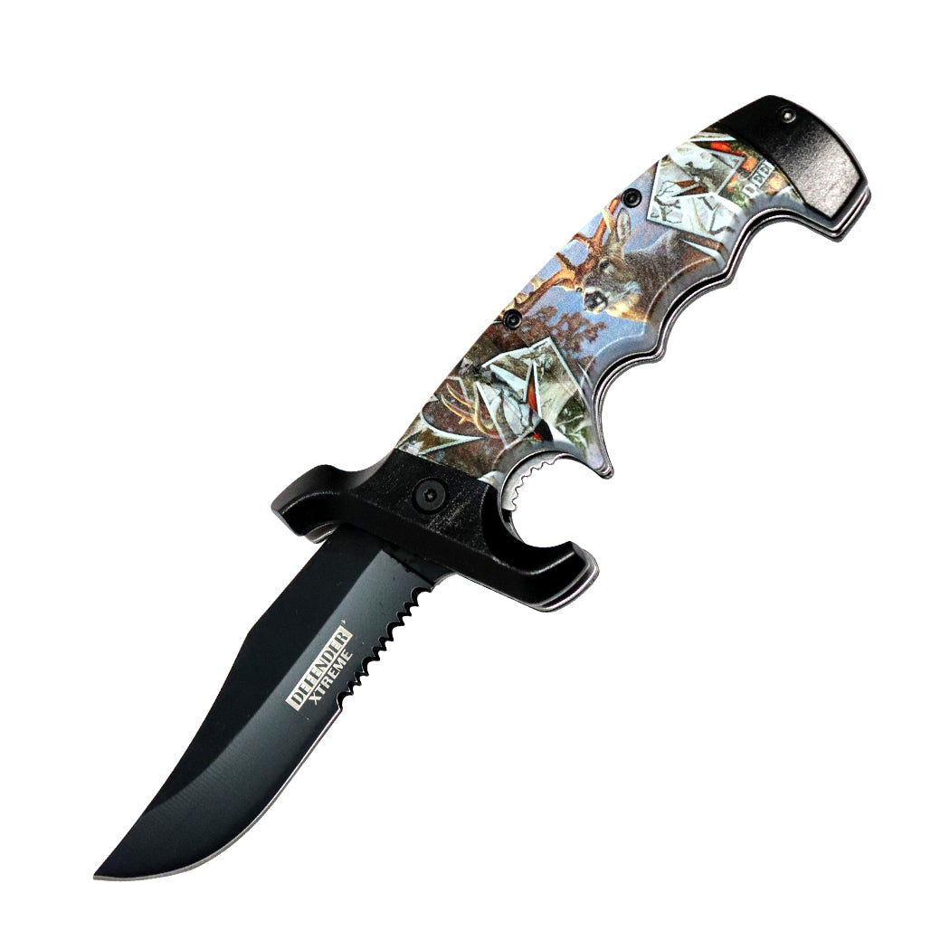 9" Stag Hunt Spring Assisted Folding Knife -img-0