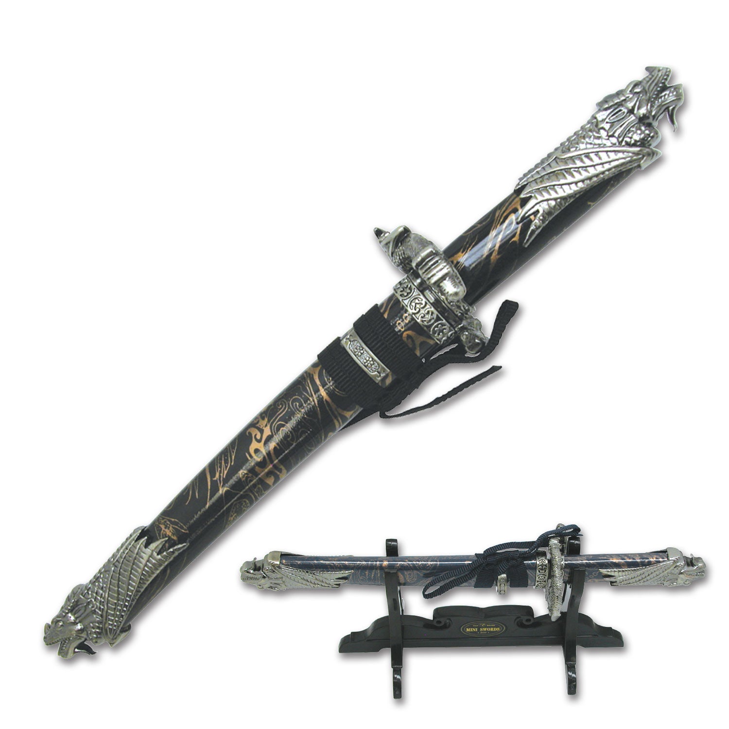  Samurai Sword w St& 13-inches Overall S-237BK-img-0