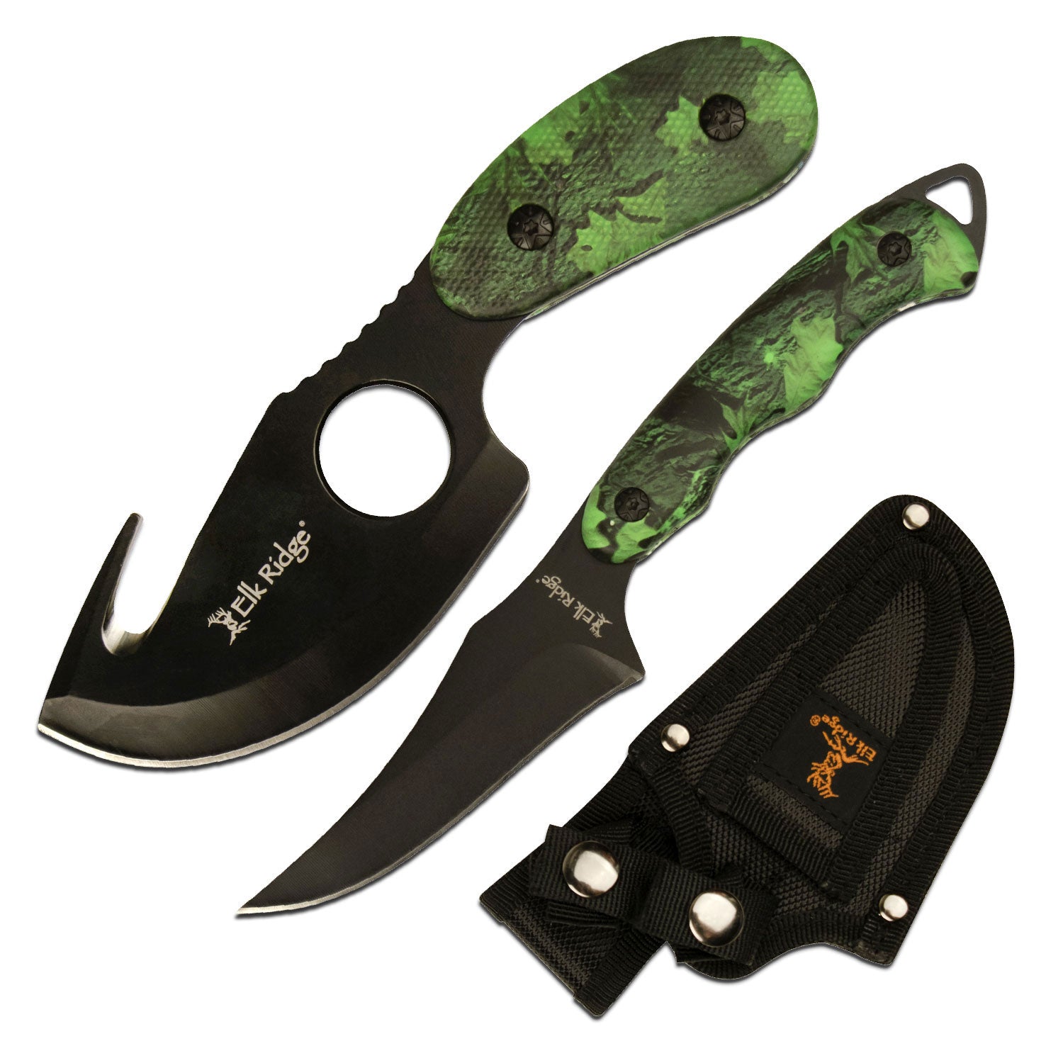 Elk Ridge - 2-PC Fixed Blade Hunting Knife Set - ER-300CA