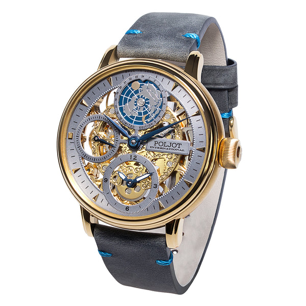 The Arnold & Son Globetrotter Watch Now In Red Gold | aBlogtoWatch