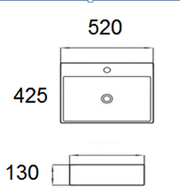 Above Counter Wash Basin - Matt Grey