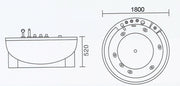  L1800 x W1800 x H520mm