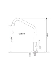 SUS304 Pillar Sink Tap