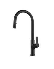 Single Lever Pull-Down Pillar Sink Mixer-Black Matt