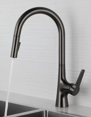 Single Lever Pull-Down Pillar Sink Mixer-Grey