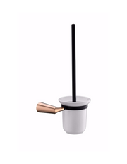 Toilet Brush Holder - Black Rose Gold