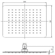 SUS304 SQUARE Rain Shower Head 10"