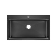 Single Bowl Sink c/w roll up basket - Nano Black