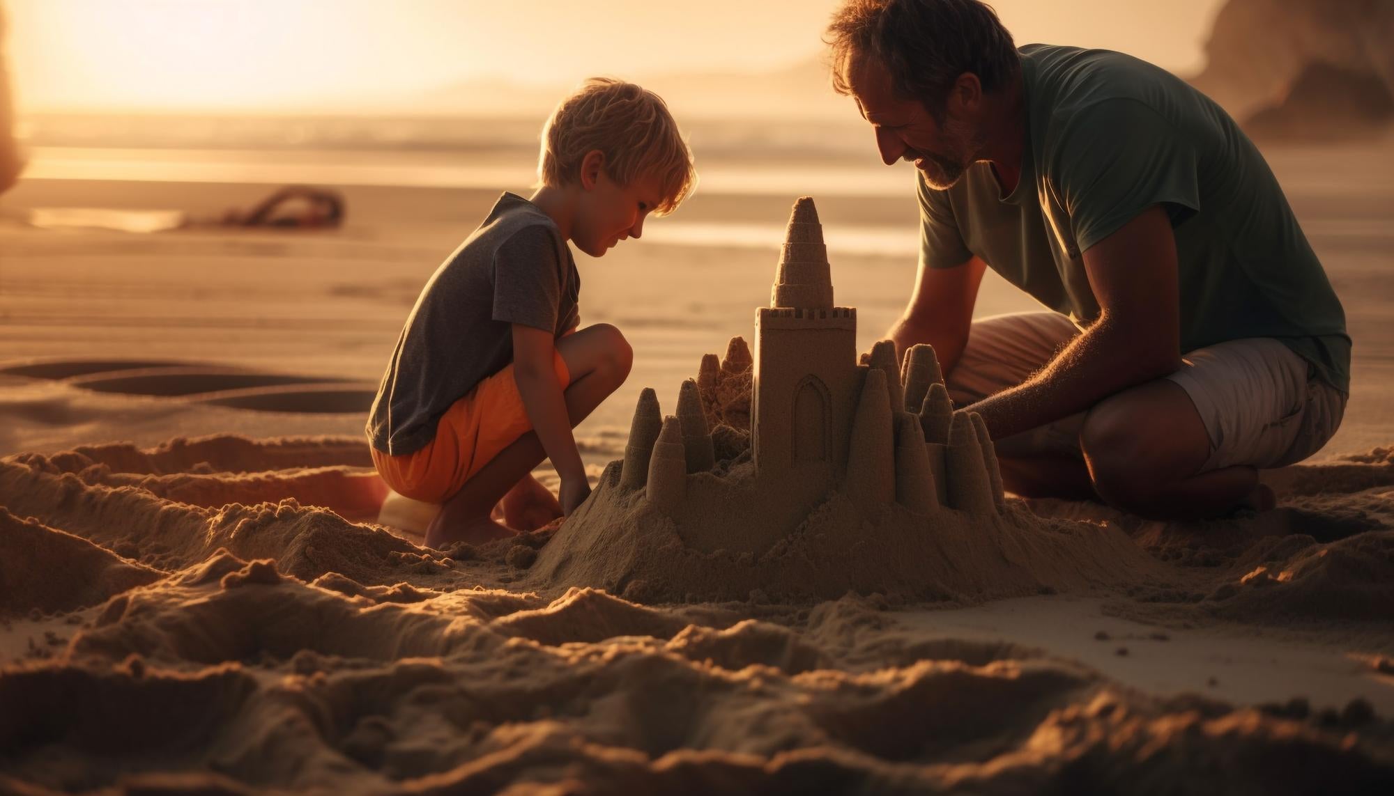 Family-Building-a-sandcastle