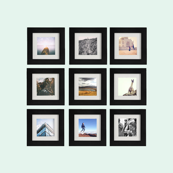 9-Pack, Black, 6x6 Photo Frame (4x4 Matted) – Tiny Mighty Frames