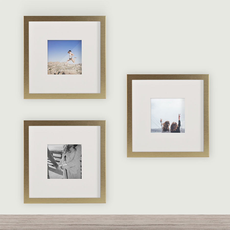 4x4 Or 8x8 Brushed Metal Square Instagram Photo Frame Tiny