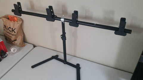 MacroMat Horizontal Bar extended to 31” to allow for larger photography backdrops