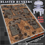 Blasted Bunker 40K Battle Mat 6x4’ 72x48” Hidden Deployment Lines