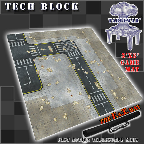 3x3 'Winter Cobble Town' F.A.T. Mat Gaming Mat – TABLEWAR®