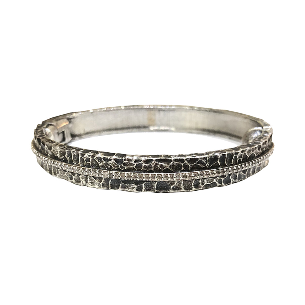 Tat2 Designs Vintage Silver Skhirat ID Bangle