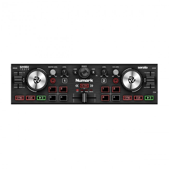 Numark DJ2GO2 Touch Pocket DJ Controller w/ Capacitive Touch Jog Wheels