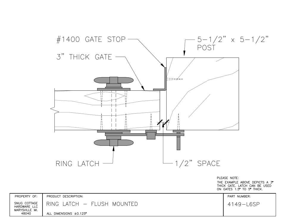 Twisted Ring Gate Latch With Padlock Eyes Flush Mount Classic