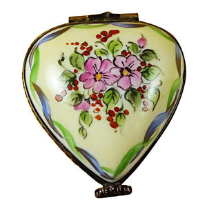 Yellow & Green Heart with Removable Heart Limoges Box
