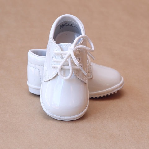 baby boy white leather shoes