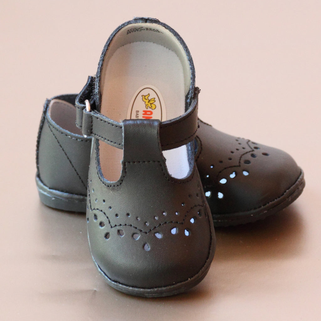 Angel Baby Girls Classic T-Strap Leather Mary Janes – Petit Foot