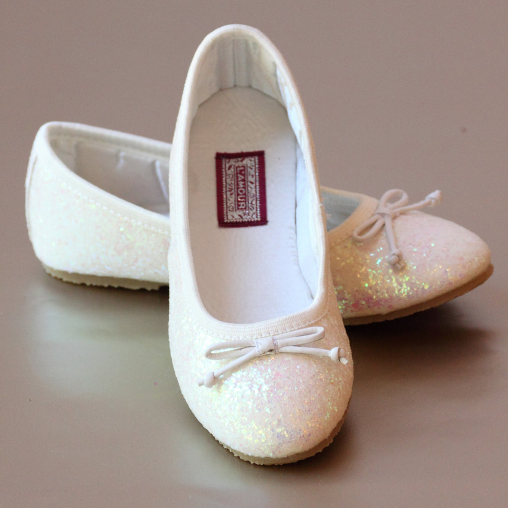 glitter ballet flats