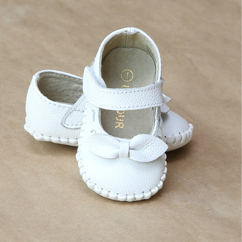 white crib shoes girl