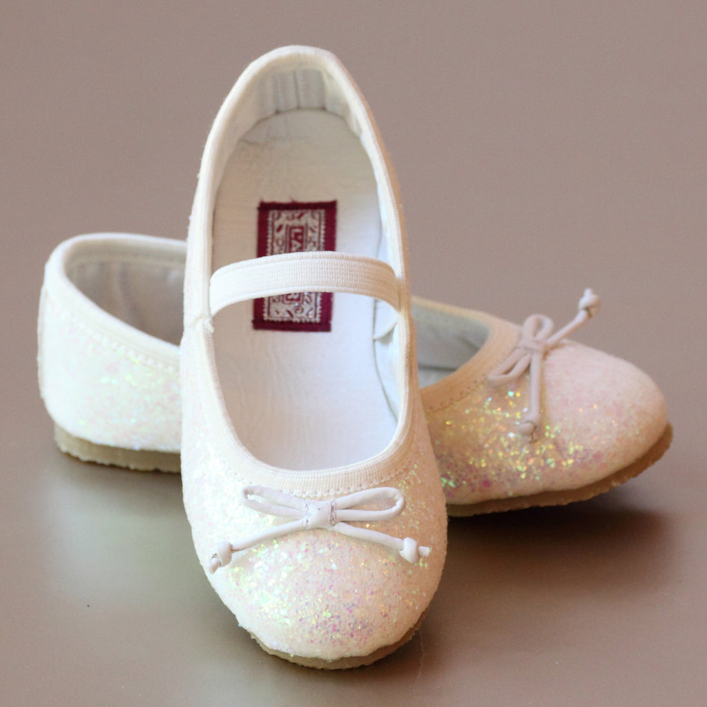 girls glitter ballet shoes
