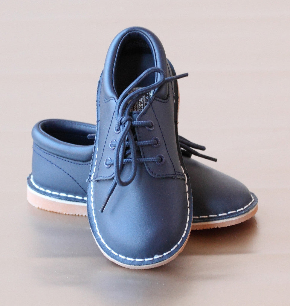 L'Amour Boys Leather Lace Up Shoes 