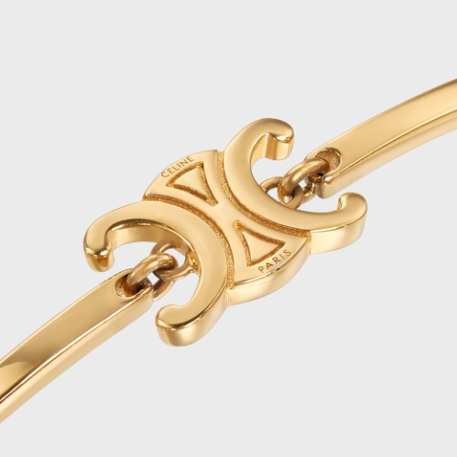 Triomphe Articulated Bracelet in Brass with Gold Finish from Celine2