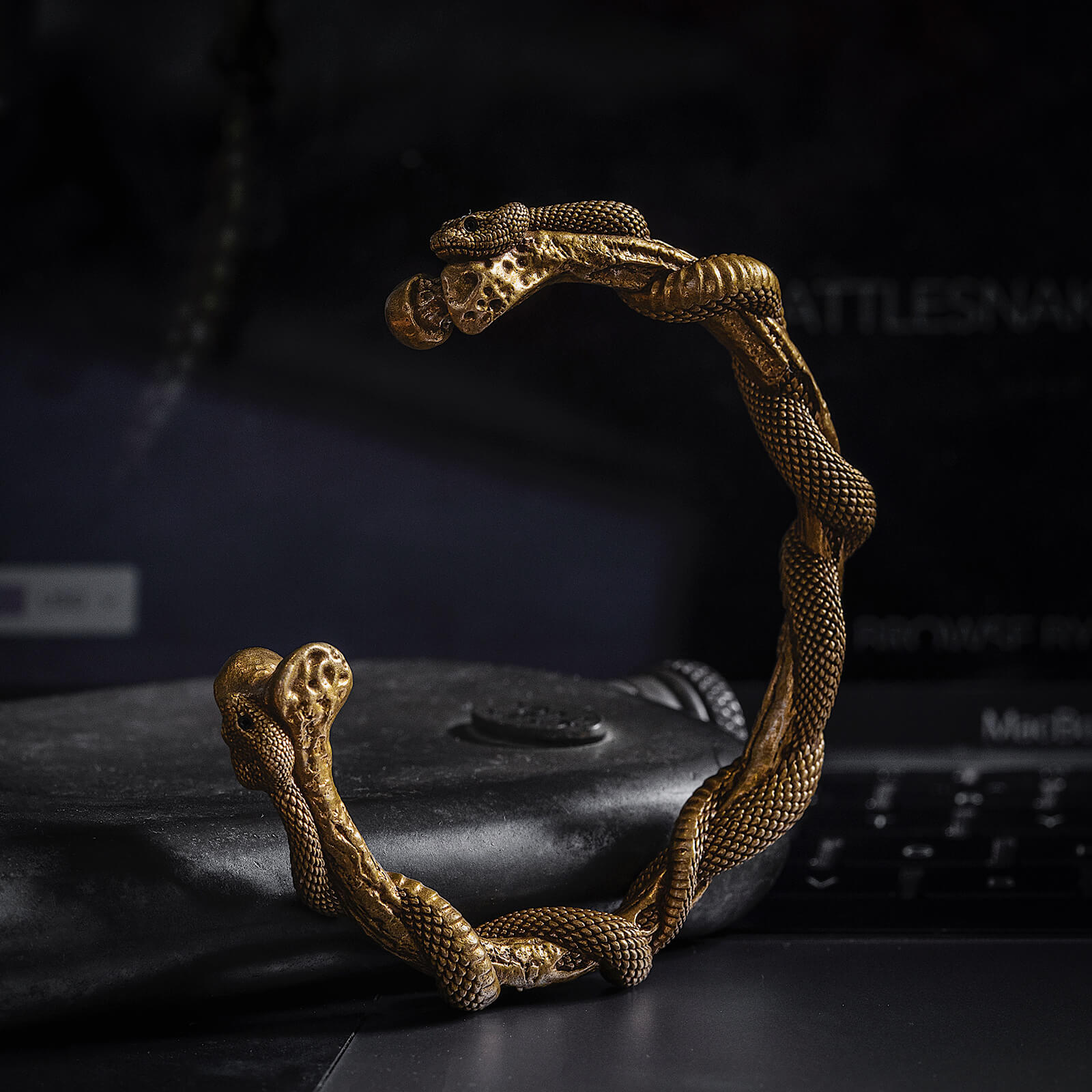 Brass Double Snake Bracelet 2