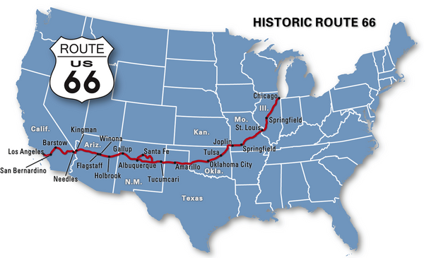 route 66 carte