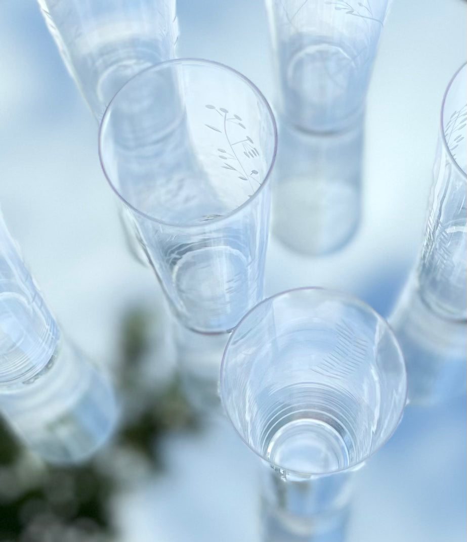 Etched Flutes in Assorted Designs