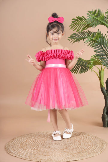 Multicolor Kids Party wear Frock India at StarAndDiasy.in