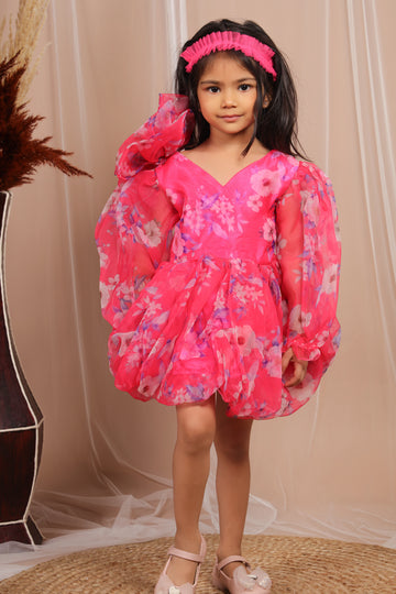 Little Girl's Red Velvet Flutter Sleeve Dress – cuteheads