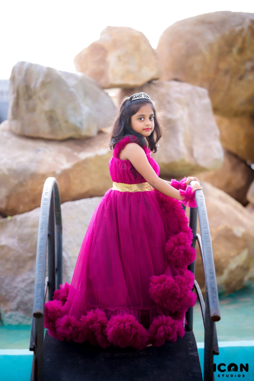 Buy Plum Luxury Party Gown for Girls Online - ForeverKidz