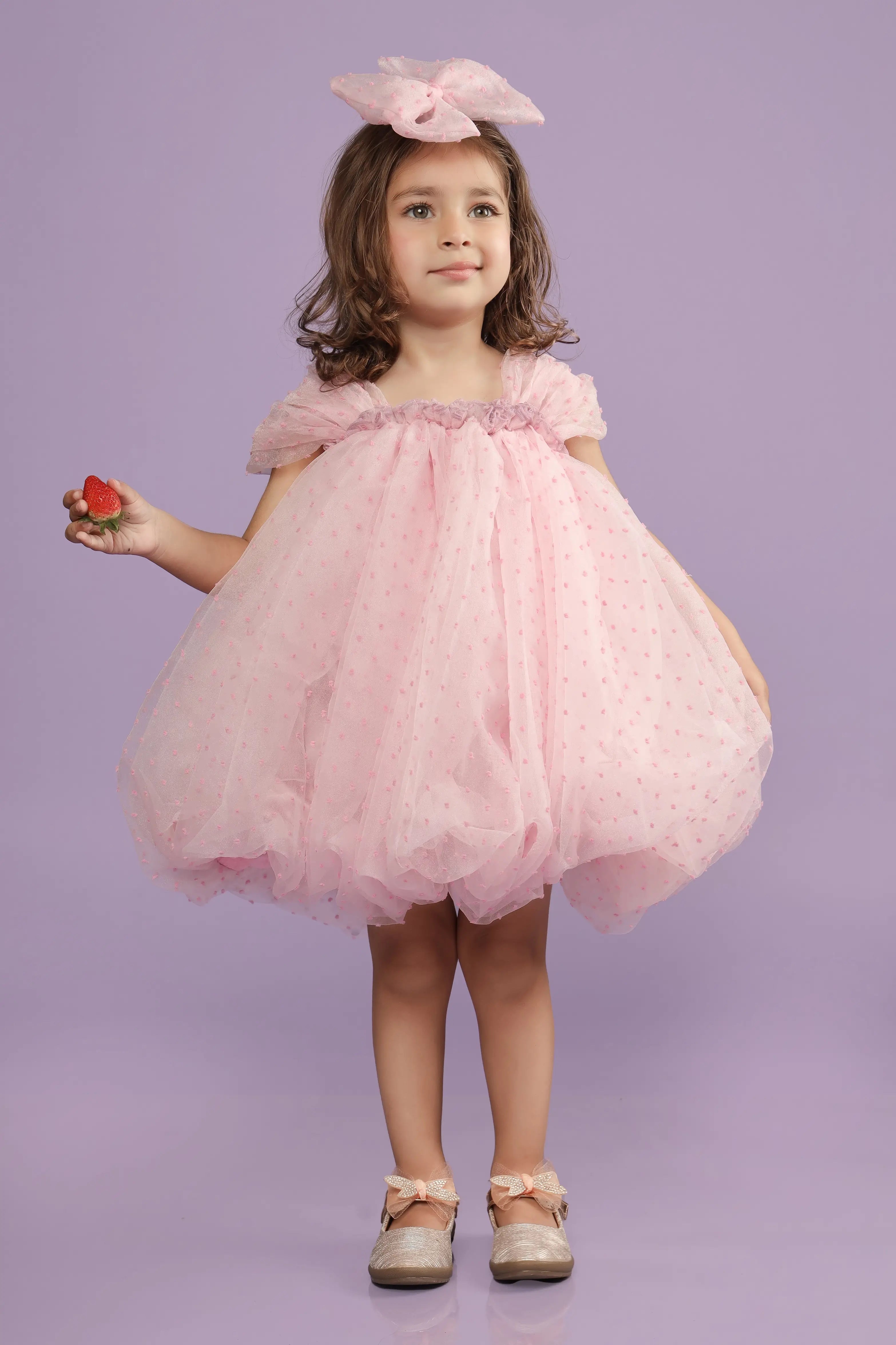 Shop Pink Balloon Dress for Baby Girl Online - ForeverKidz