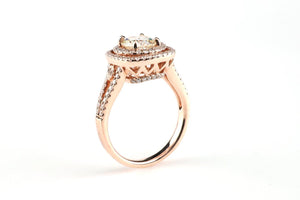 14k Rose Gold Diamond Engagement Ring 1.80 ctw